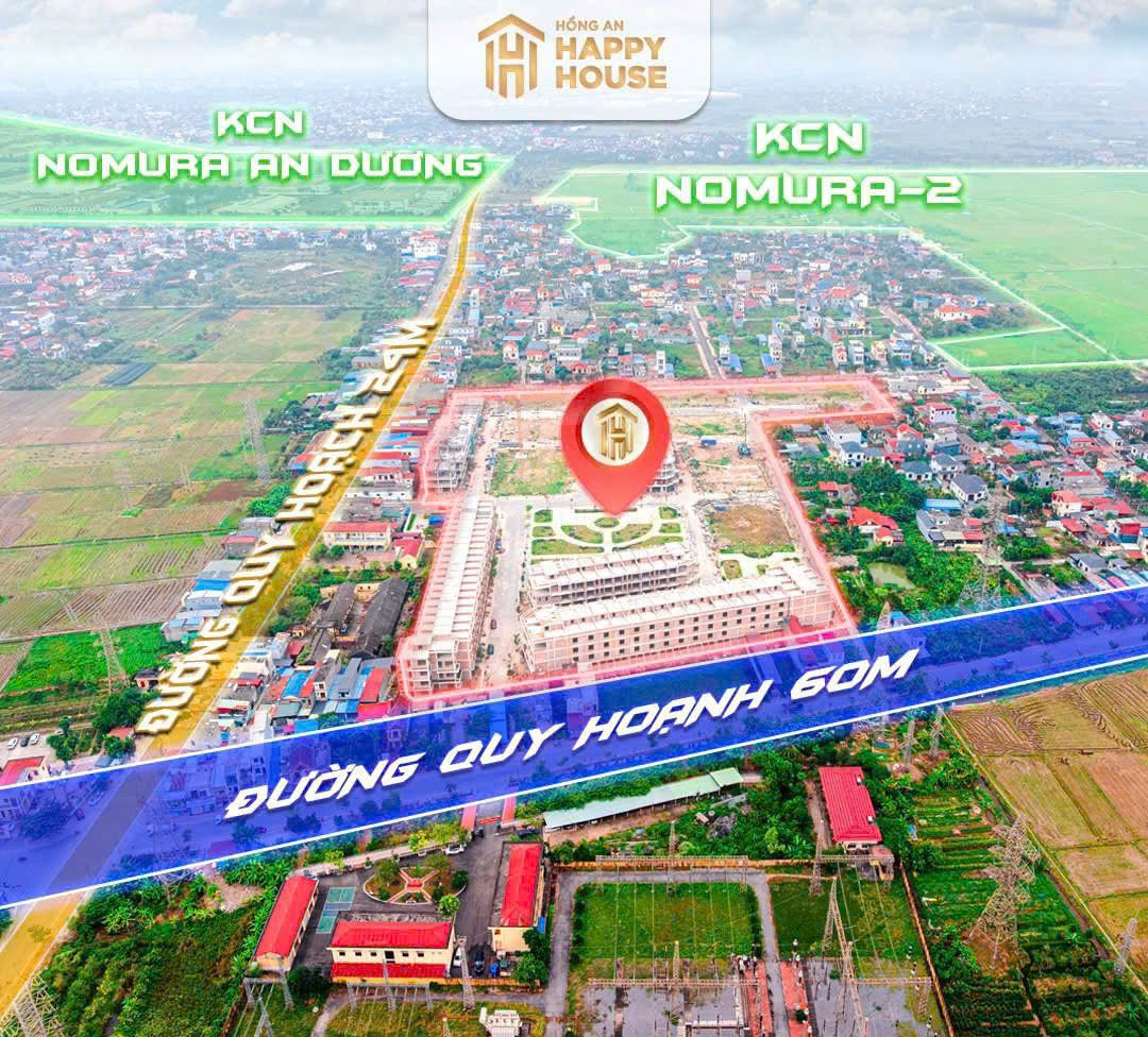 Suất Ngoại Giao Có Sẵn Sổ Đỏ Tại Dự Án Hồng An Happy House Hải Phòng 4,x tỷ/căn Xây Sẵn 4 tầng