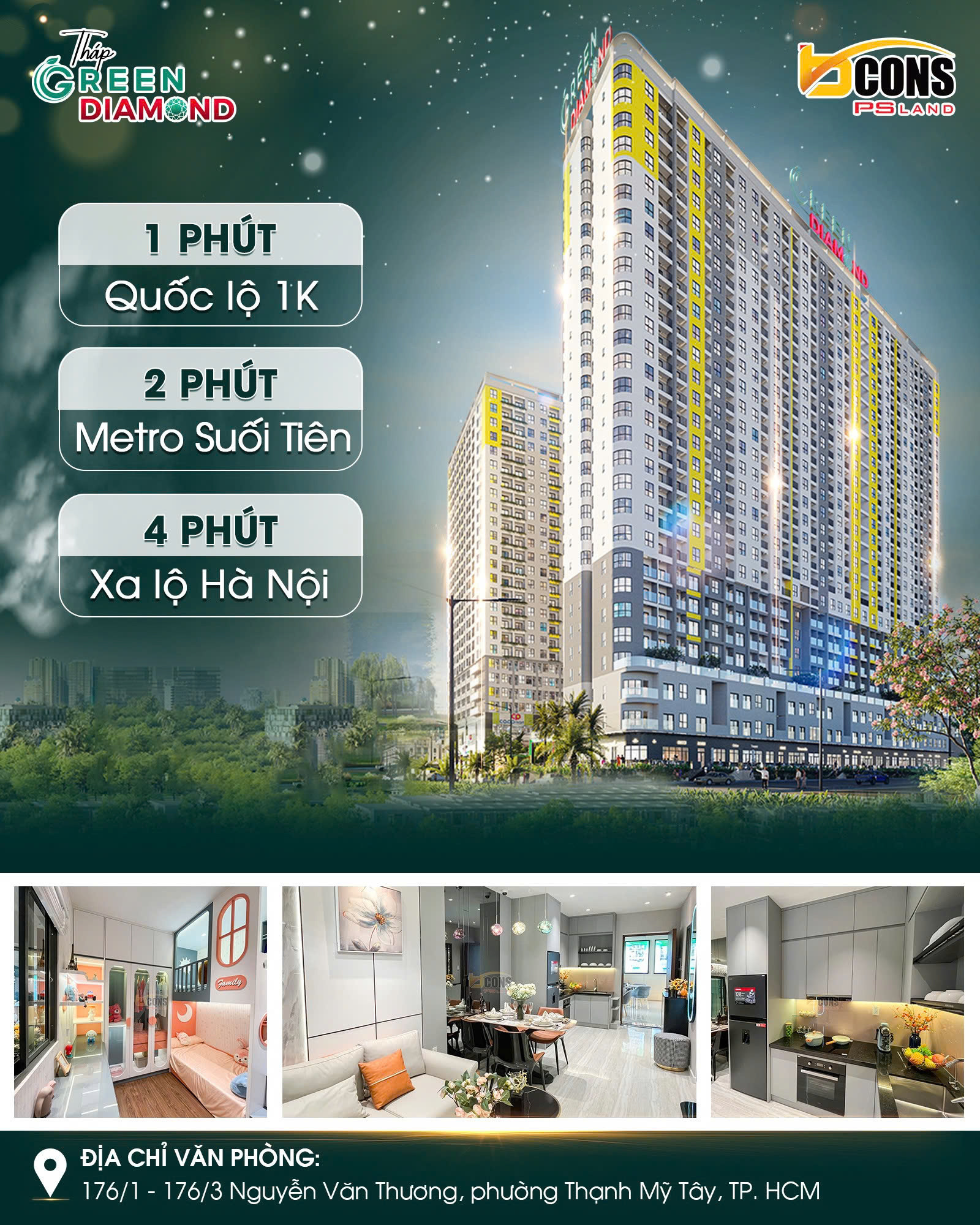 Căn 3PN-94m2, VIP nhất KĐT Bcons City
